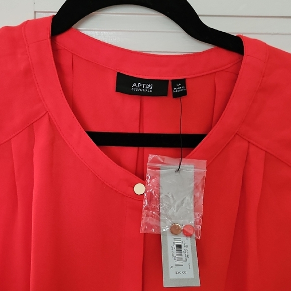 Apt. 9 Coral Sleeveless Blouse, Sz XL, NWT - Picture 2 of 5